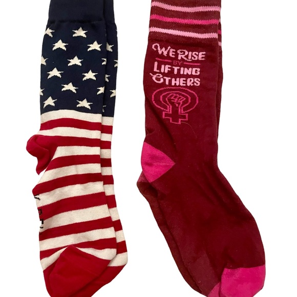 Sock Set Stars & Stripes and We Rise By Lofting Others - Picture 2 of 5